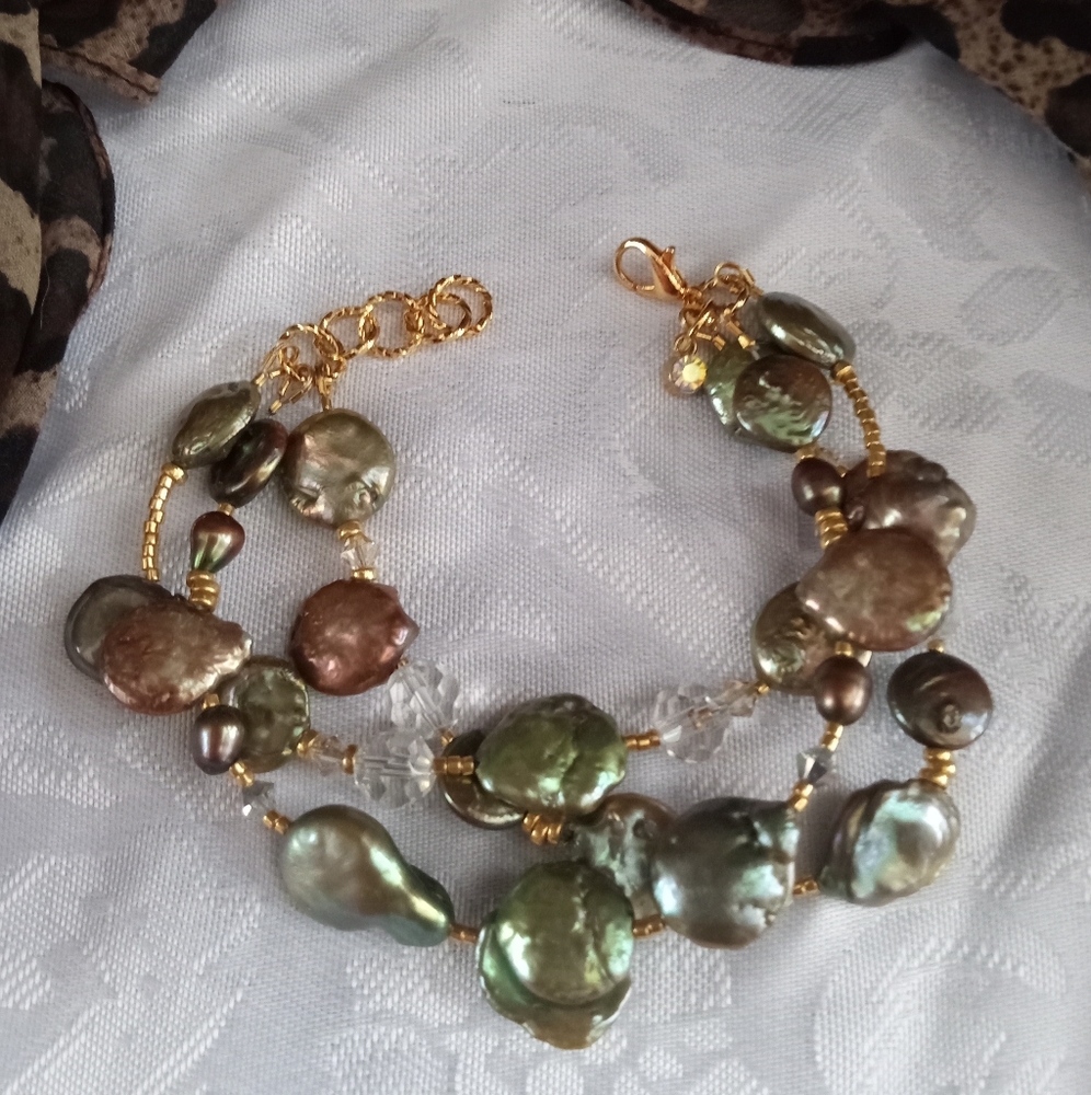 Coin Pearl bracelet - Picture 2 of 6